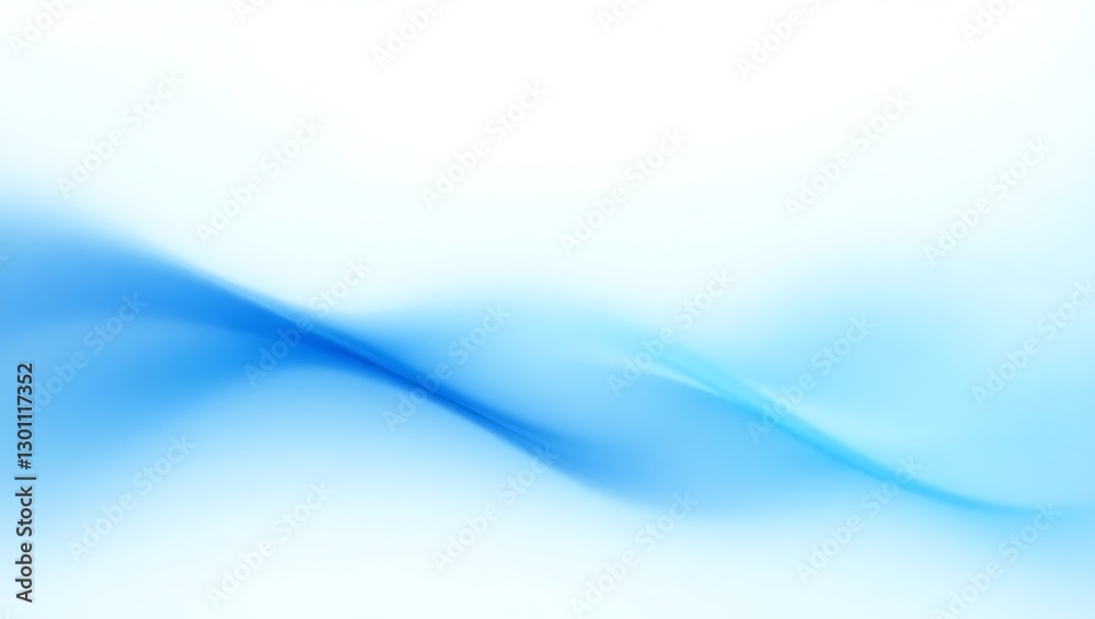Obraz premium Abstract vibrant blue curved background. Generative Ai.