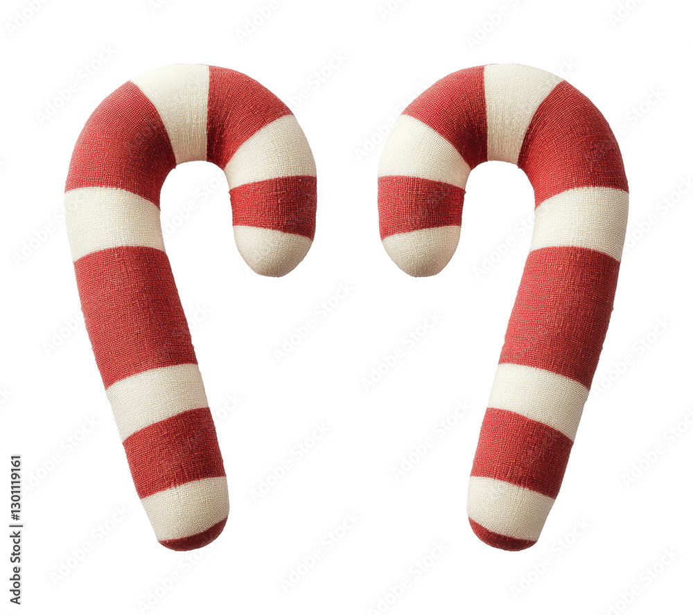 Fototapeta premium Candy cane decoration design for winter holiday celebrations and seasonal festivities in a cozy setting, cut out