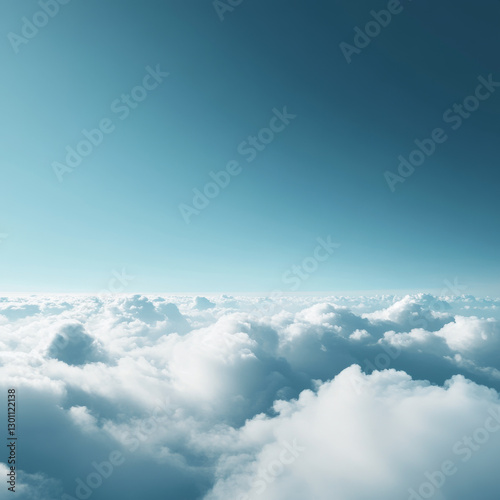 Wolkenmeer unter klarem Himmel – himmlische Weite und Ruhe