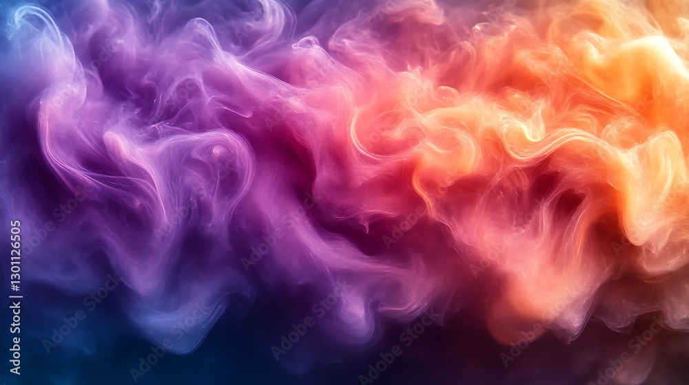 Colorful smoke swirls in abstract space Colorful smoke swirls in abstract space