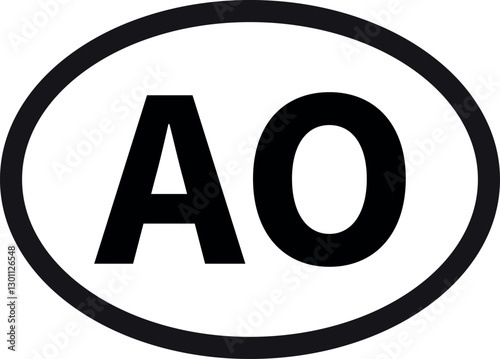 Angola country code icon . Angola abbreviation icon . Angola domain name icon vector