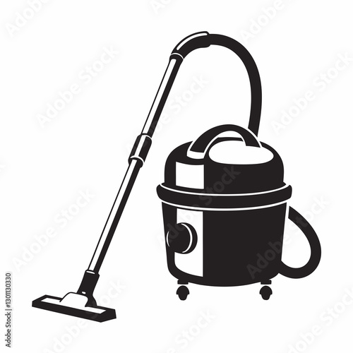 Vacuum cleaner in black and white design