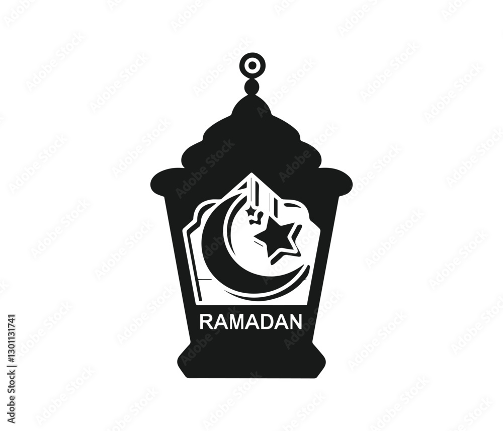 Obraz premium Islamic Mosque Silhouette Design