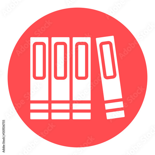 Binders Folder Circle Icon