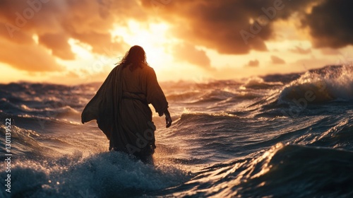 jesus walking on water