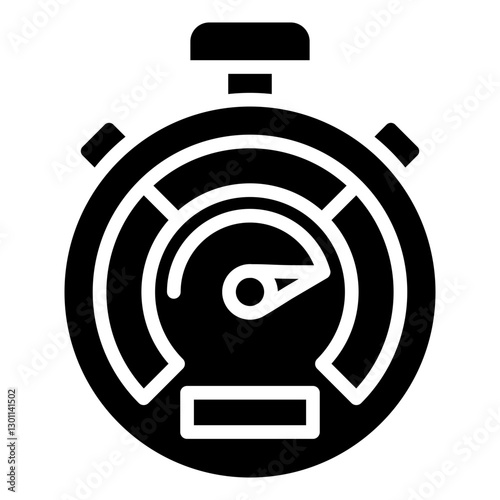 Time Performance Glyph Icon in Performance Strength and Management Vector Design