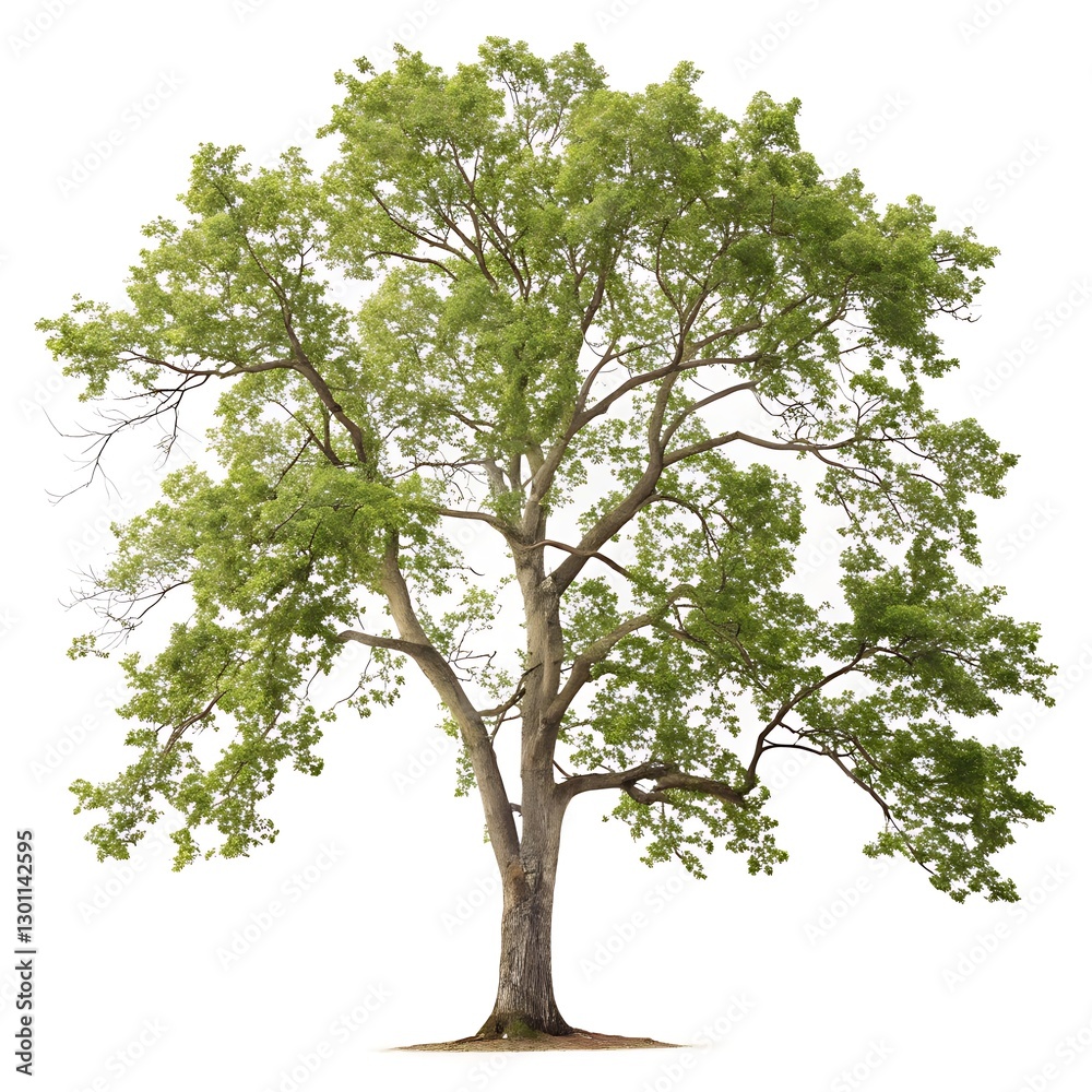 custom made wallpaper toronto digitalA single mature sycamore tree with a thick trunk and wide branches, showcasing its dense foliage against a minimalistic white backdrop