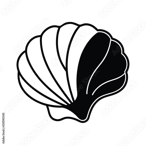 vector illustration of a seashell