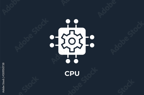 Cpu Vector, Icon Or Logo Sign Isolated Symbol Illustration