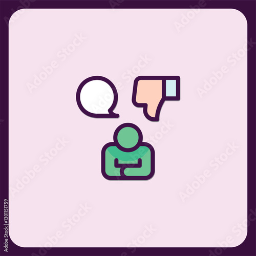 Negative Feedback Icon Design for Online Reviews and Ratings