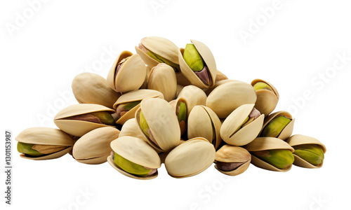 pistachio nuts isolated on white