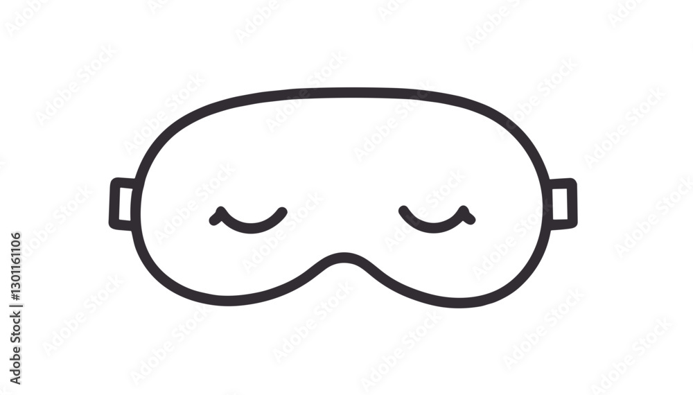 Obraz premium Sleep mask with closed eyes