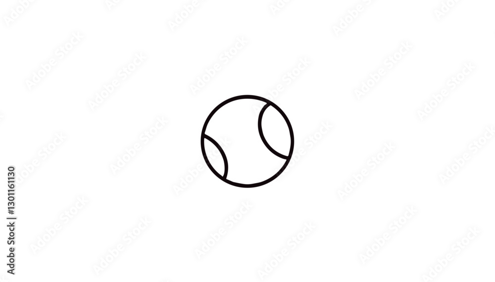 Tennis ball vector icon illustration on white background Tennis ball vector icon illustration on white background