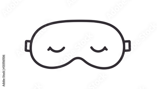 Sleep mask with closed eyes