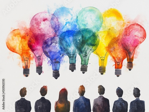 Creative leadership inspiration corporate setting watercolor artwork colorful environment artistic viewpoint