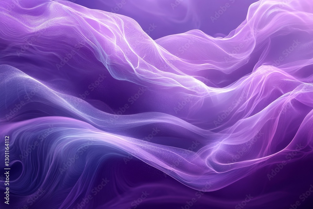 Obraz premium abstract smoky waves in purple color.