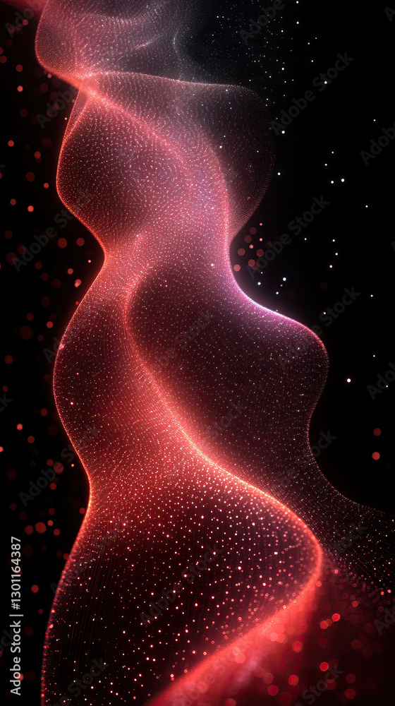 Abstract red and black light wave on dark background for modern design Abstract red and black light wave on dark background for modern design