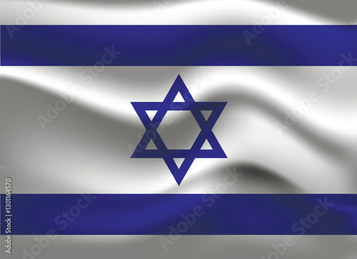 Flag of Israel. Israeli national symbol in official colors. Template icon. Abstract vector background.