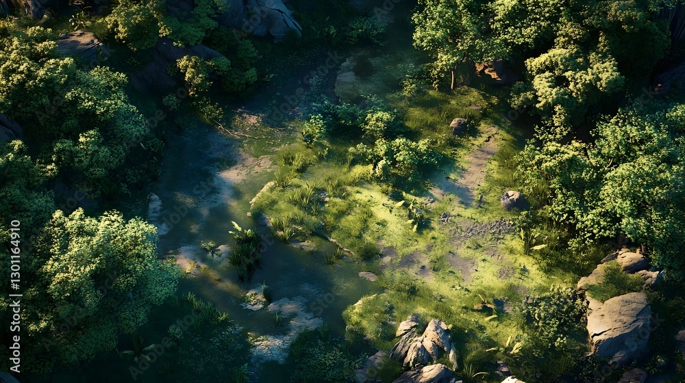 Captivating aerial view of a verdant woodland landscape with a dense canopy of trees and vibrant vegetation bathed in a moody cinematic lighting that creates a mesmerizing awe inspiring ambiance Captivating aerial view of a verdant woodland landscape with a dense canopy of trees and vibrant vegetation bathed in a moody cinematic lighting that creates a mesmerizing awe inspiring ambiance