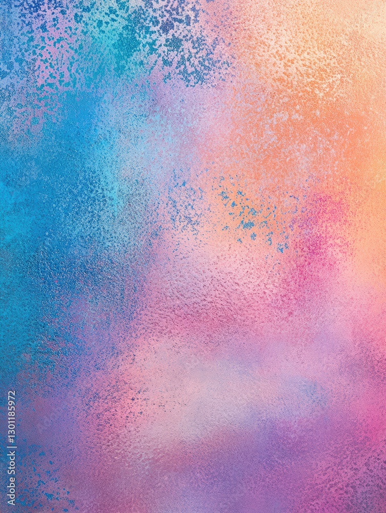 Naklejka premium Vibrant Watercolor Abstract Art in Blue, Orange, Pink, and Brown