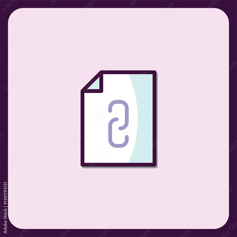Hyperlink Document Icon Minimalist Design for Website and Application Hyperlink Document Icon Minimalist Design for Website and Application