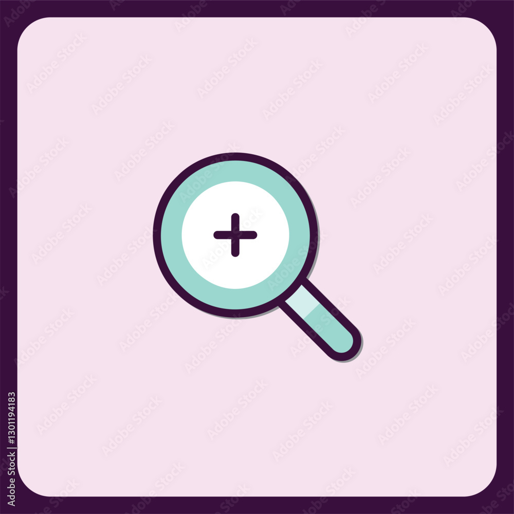 Magnifying Glass Plus Icon, Zoom In, Enhance, and Detail Magnifying Glass Plus Icon, Zoom In, Enhance, and Detail