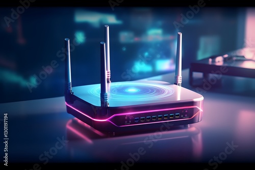 Router concept. Router Computer network connection