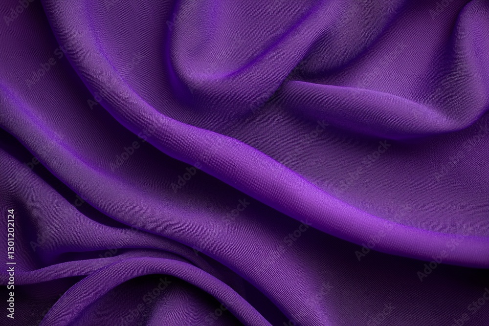 Fototapeta premium This image features flowing purple fabric with elegant textures, creating a rich and luxurious vibe.