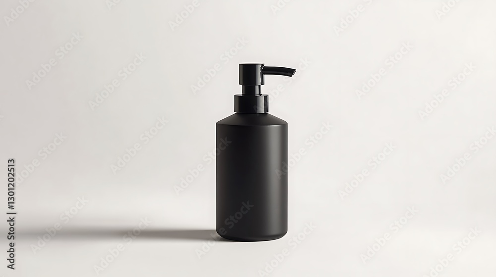 Stylish black soap dispenser asset for in-house use on white background modern furniture item display Stylish black soap dispenser asset for in-house use on white background modern furniture item display