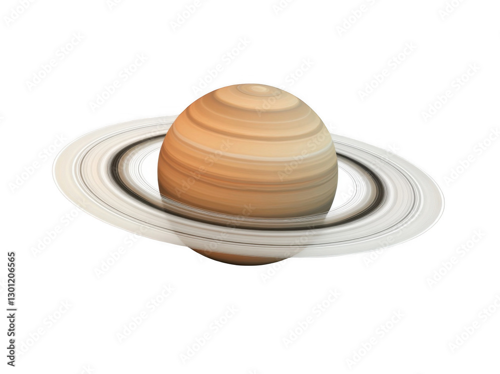 planet Saturn with its rings, isolated on a white background planet Saturn with its rings, isolated on a white background