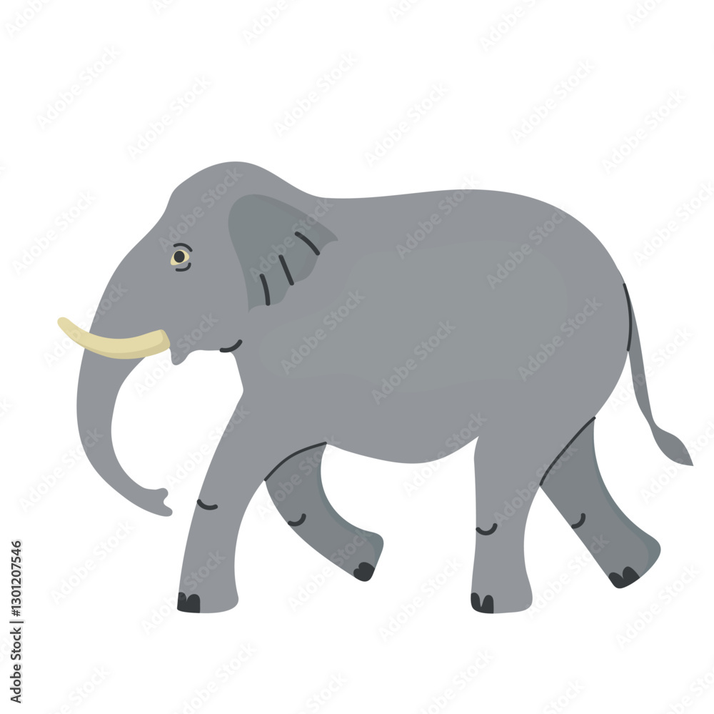 Fototapeta premium Indian elephant icon clipart avatar logotype isolated illustration