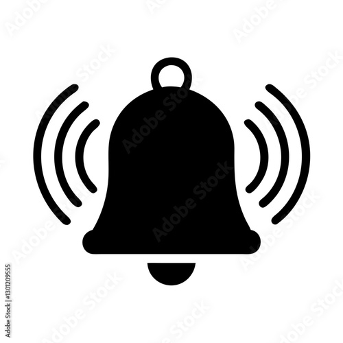 Black ringing bell icon