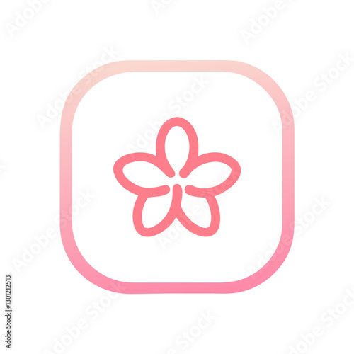 Floral app icon in pink gradient