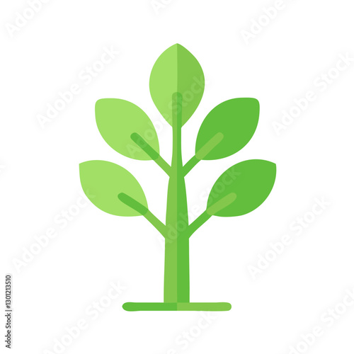Simple green tree representing environmental sustainability