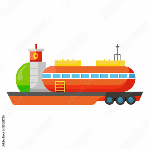 vector illustration of a ship