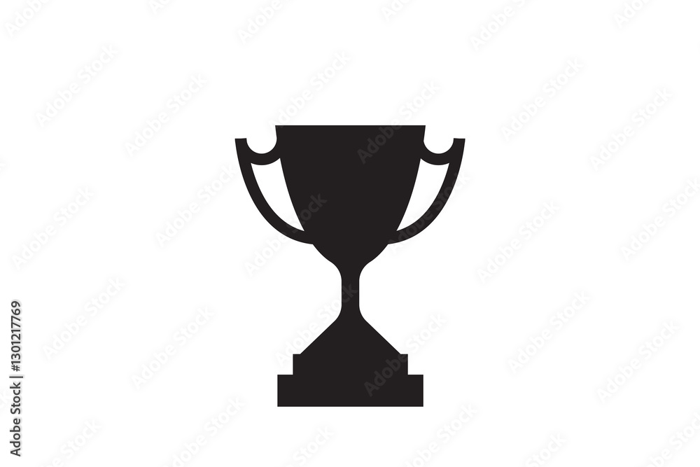 Simple trophy icon vector illustration sign. Simple trophy icon vector illustration sign.