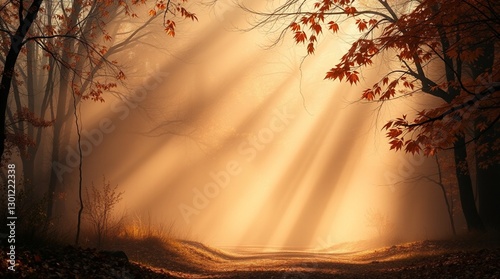 sunrise in the forest