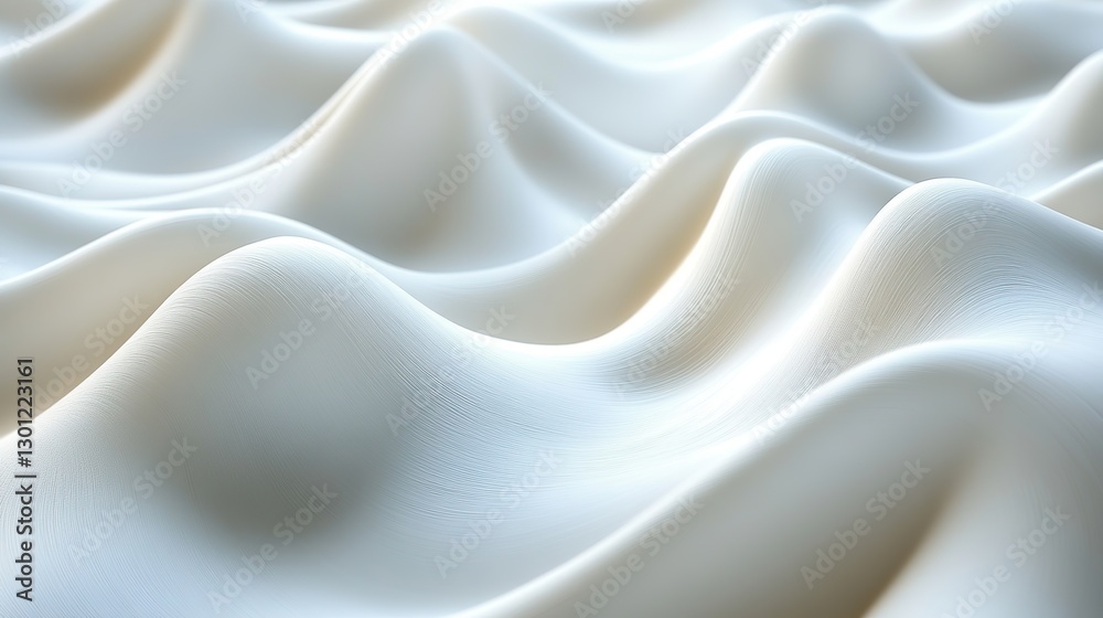 Obraz premium A white, low contrast abstract background features elegant waves and a textured surface, creating a light and elegant backdrop.