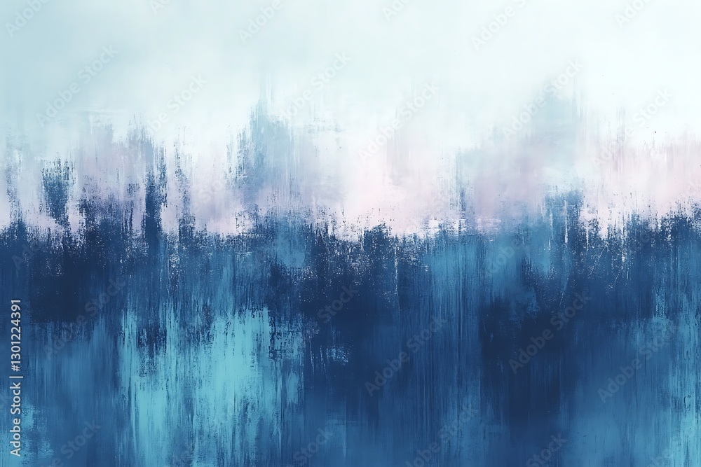 Fototapeta premium Abstract landscape blue & white blurred scenery
