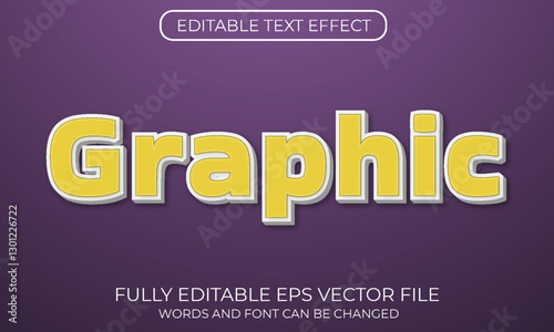 Graphic editable text effect