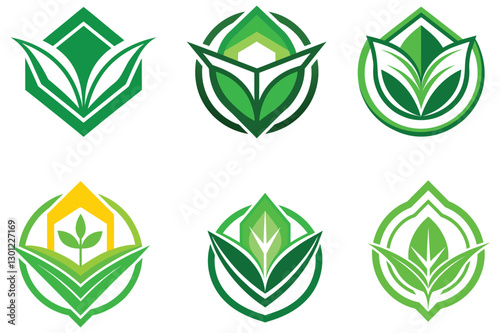 green logo design simple concept premium vector