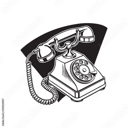 retro phone vector illustration