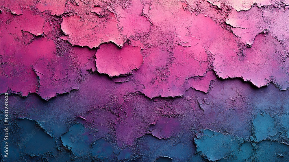 Obraz premium Abstract colorful teal, purple, and blue urban wall texture with a modern pattern, perfect for wallpaper design, creative modern advertising mockups, and urban city backgrounds.
