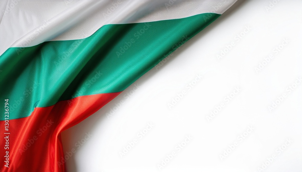 Obraz premium Bulgarian flag displaying vibrant colors against a neutral background