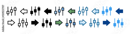 Stock Exchange  Icon Set Multiple Style Collection