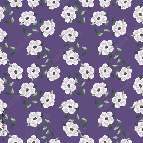 Elegance pink floral stems seamless pattern on a grey background. Vector hand drawn. Artistic, abstract flowers and tiny leaves, buds bells printing. Template for designs, fabric, fashion, textile

