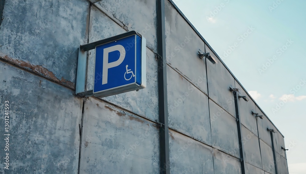 Parking sign for disabled people