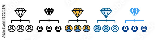 Shareholder Value  Icon Set Multiple Style Collection