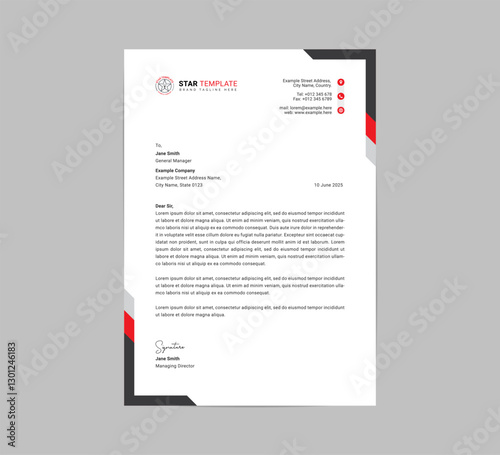 Modern Creative and Clean business style letterhead of your corporate project design. Stationery, Letterhead, Letter head, Vector illustration