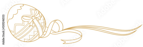 easter egg with ribbon illustration background for easter day